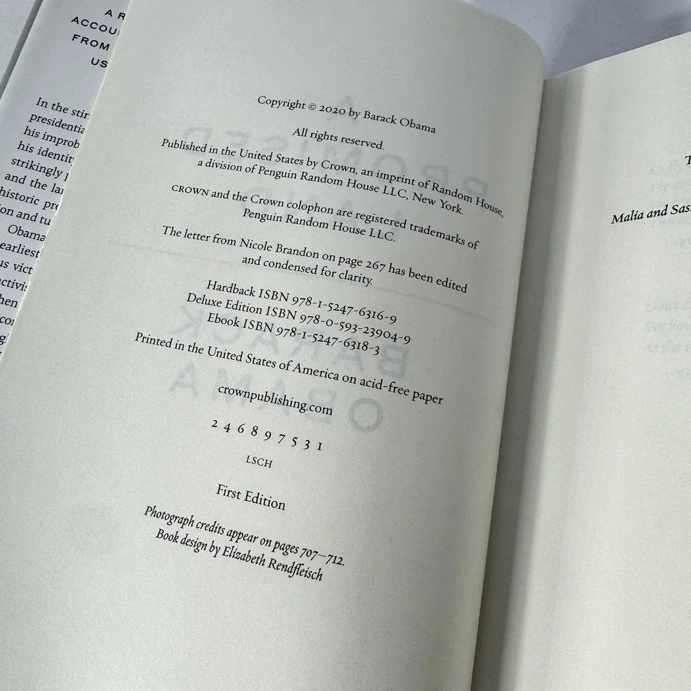 A Promised Land by Barack Obama First Edition Hardcover Memoir‎ Book Crown 2020